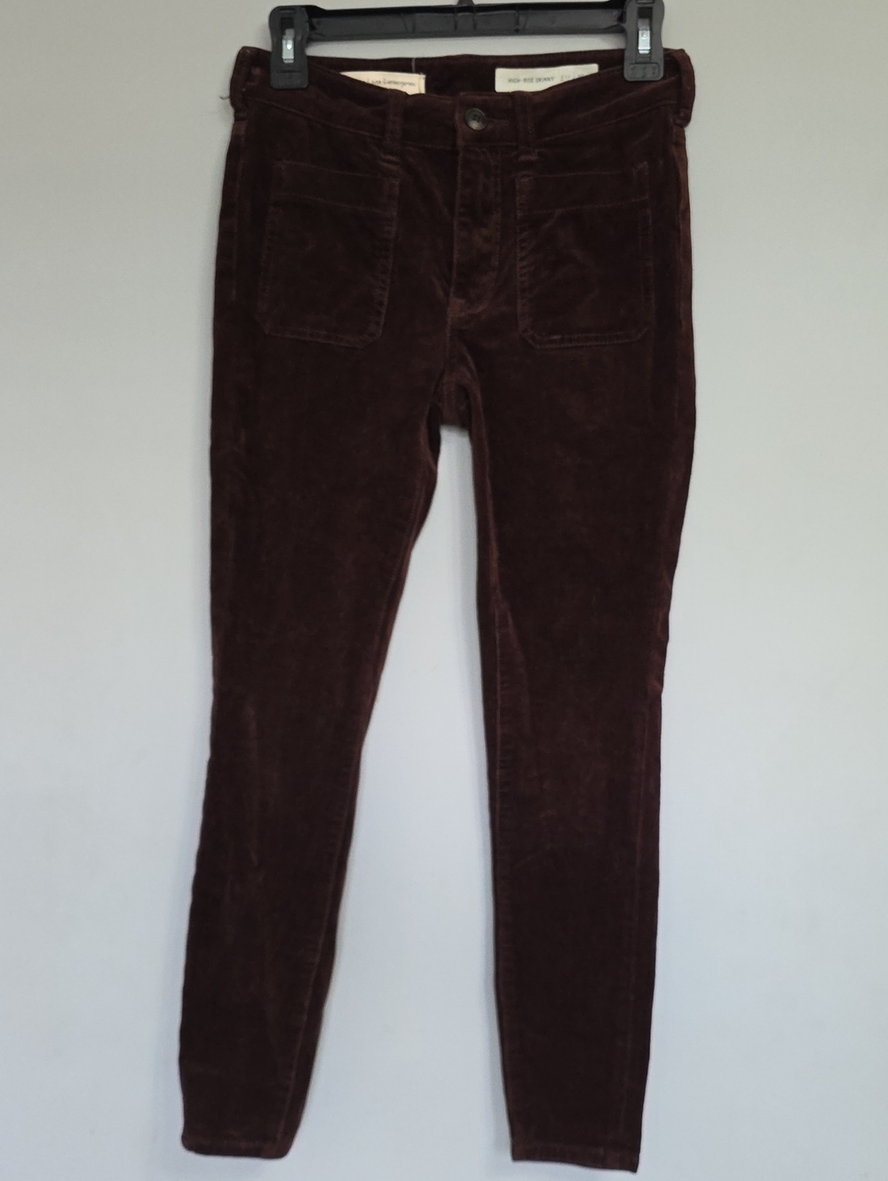 Anthropologie Slim Corduroy Skinny Pants in Deep Brown